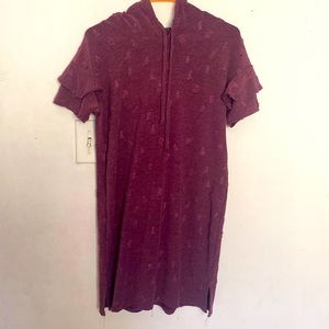 Short-sleeve long hoodie